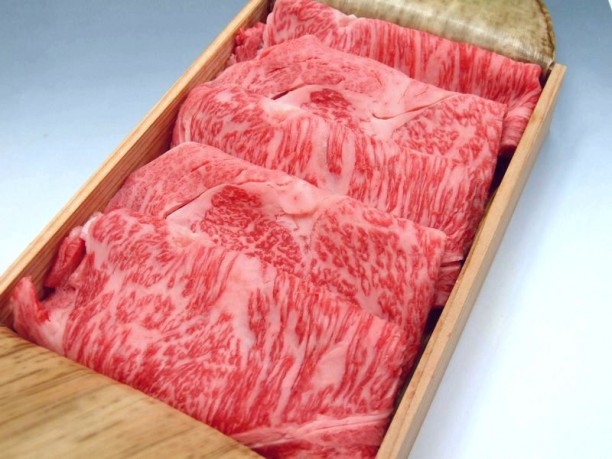 極上ロースすき焼き肉 1Kg [木箱詰め]   商品写真